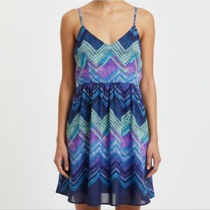 AEO Surf's Edge Strappy Mini Dress w Pockets And Back Cutout Detail